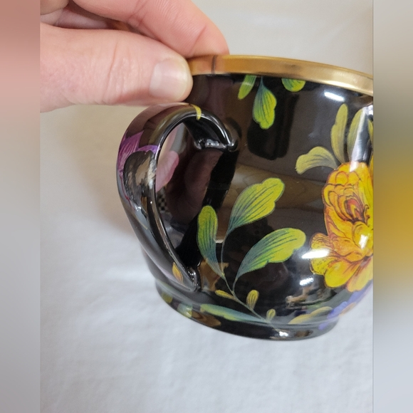 MacKenzie-Childs Black Floral Market Mug - Picture 6 of 9